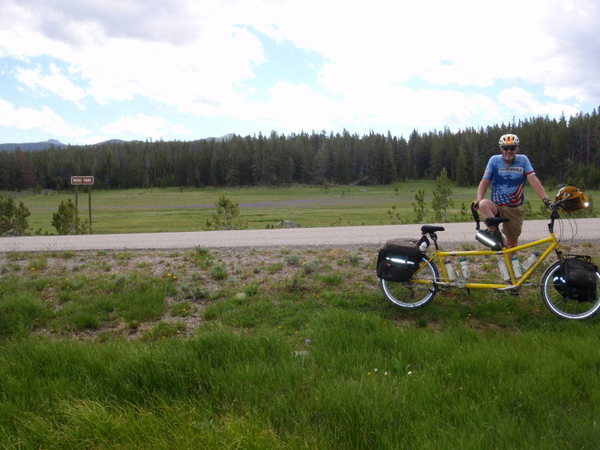 Dennis Struck in Mano Park on the Great Divide Mountain Bike Route (GDMBR), Beaverhead-Deerlodge National Forest, Montana; June, 2012.